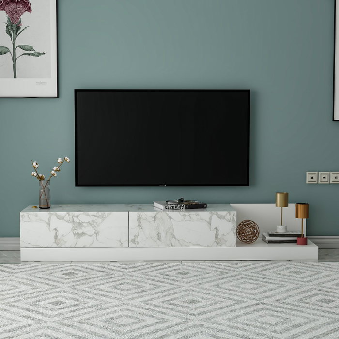 Hanah Home Soporte para TV Marmo Marble y Blanco Hanah Home Soporte para TV Marmo Marble y Blanco